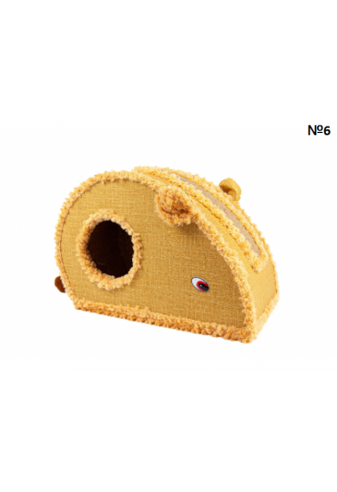 Домик-мышка для кошек с когтеточкой, 45×25×30 см