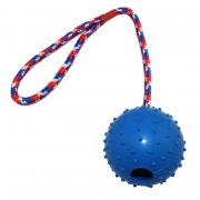 Beeztees игрушка для собак, мячик с колокольчиком на верёвке 30 см