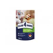 Club 4 paws для взрослых собак малых и средних пород с курицей в желе, 100 г