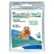 Фронтлайн Комбо раствор для наружного применения против вшей, блох, власоедов и клещей для собак массой от 10 до 20 кг 1,34 мл
