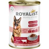 Royalist консервы для взрослых собак мясные кусочки в соусе с телятиной 400 г