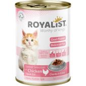 Royalist консервы для котят мясные кусочки в соусе с курицей 400 г