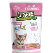 Jungle kitten влажный корм для котят с курицей в соусе 100 г