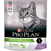 Pro Plan Sterilised cухой корм для стерилизованных кошек и кастрированных котов с индейкой 400 г