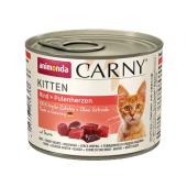 Carny Kitten консервы с говядиной и сердцем индейки для котят 200 гр