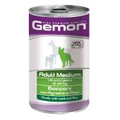 Gemon Adult Medium Lamb & Rise полнорационный корм с кусочками ягненка с рисом, для взрослых собак средних пород, высокого премиального класса 1250 гр
