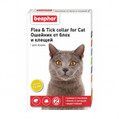 Beaphar Flea & Tick ошейник от блох и клещей для кошек, желтый, 35 см,1 шт