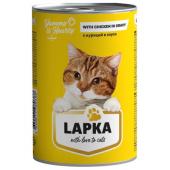 Lapka влажные консервы для кошек с курицей, 415 г