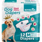 Royalist подгузники для собак, размер М  46-66 см, 12 шт