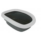 Туалет Carlo, лоток для кошек, темно-серый/светло-серый 31х14х43 см