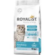 Royalist полнорационный сухой корм для взрослых кошек с анчоусами (целый мешок 15 кг)