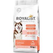 Royalist полнорационный сухой корм для взрослых собак всех пород, с лососем (целый мешок 15 кг)