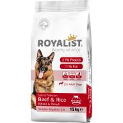 Royalist полнорационный сухой корм для взрослых собак всех пород, с телятиной и рисом (целый мешок 15 кг)