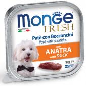 Monge Fresh нежные кусочки в паштете с уткой для собак, супер премиум качества 100 гр