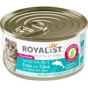 Royalist паштет для взрослых стерилизованных кошек и кастрированных котов с тунцом 80 г
