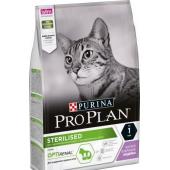 Pro Plan Sterilised cухой корм для стерилизованных кошек и кастрированных котов с индейкой 3 кг