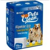 Bado-Pets Clean, впитывающие одноразовые пеленки, с липким слоем для хорошей фиксации на поверхности лотка, для собак и кошек (60х90 см, 10 шт)