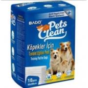 Bado-Pets Clean, впитывающие одноразовые пеленки, с липким слоем для хорошей фиксации на поверхности лотка, для собак и кошек (60х90 см, 10 шт)