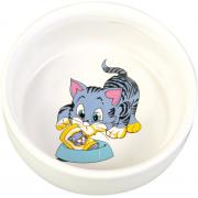 Trixie керамическая миска с котенком 0.3 л/ 11 cm