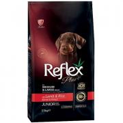 Reflex PLus Medium Junior сухой корм для щенков средних пород со вкусом ягненка и риса (целый мешок 15 кг)
