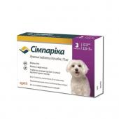 Симпарика таблетки для собак весом от 2.5 до 5 кг (1 таблетка)
