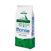 Monge Maxi Adult Natural Super Premium Rice in Chicken сбалансированный полнорационный сухой корм, для взрослых собак крупных пород, с курицей и рисом, супер премиум качества (целый мешок 12 кг)