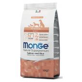 Monge Adult Salmon and Rice Natural Superpremium сбалансированный полнорационный сухой корм для взрослых собак всех пород с лососем и рисом супер-премиум качества, 2.5 кг