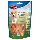 Trixie Premio лакомства для собак, рыбные и куриные колеса 75 гр