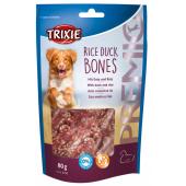 Trixie Premio лакомства для собак, утка с рисом в форме косточки 80 гр