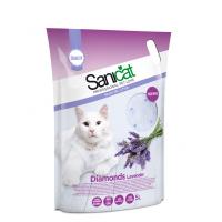 Sanicat Diamonds Lavender силикагелевый наполнитель с ароматом лаванды, 5 л