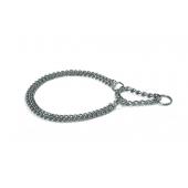 Beeztees Double chain collar двурядный цепной ошейник с плоскими сварными звеньями, хромированный, 2,5 мм×50 см
