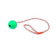 Beeztees Rubber ball with bell and cord резиновый мяч с колокольчиком на шнурке для собак, Ø6 см, 60 см