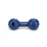 Beeztees Rubber dumbbell with bell solid резиновая твердая игрушка гантель для собак, синяя, 11,5 см