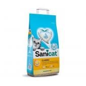 Sanicat Classic Unsecented натуральный впитывающий наполнитель без запаха, 10 л