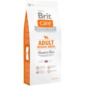 Brit Care Adult Medium Breed Lamb & Rice гипоаллергенный сухой корм для собак средних пород с ягненком и рисом, (целый мешок 12 кг)