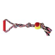 Trixie канат вместе с теннисном мячом, красный 50 см