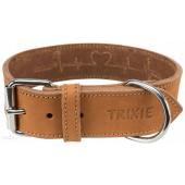 Trixie ошейник кожаный, размер L-XL 55-65 cm/40 mm, коричневый