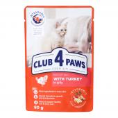 Club 4 paws для котят с индейкой, 80 г