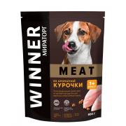 Winner Meat полнорационный сухой корм из ароматной курочки , для взрослых собак мелких пород 500 г