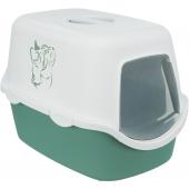 Trixie Vico закрытый биотуалет для кошек, зелено-белый 40х40х56 см