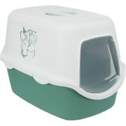 Trixie Vico закрытый биотуалет для кошек, зелено-белый 40х40х56 см