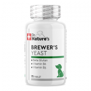 Dr.Natures Brewer's Yeast премикс против выпадения шерсти, 75 таблеток