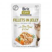 Brit Care Fillets, филе для кошек с форелью и треской в желе 85 г