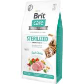 Brit Care Cat GF Sterilized Urinary Health сухой корм для здоровья мочевыделительной системы у стерилизованных кошек 400г