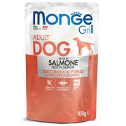 Monge Grill Adult Rich in Salmon полнорационный корм для взрослых собак, с запеченными кусочками на основе лосося, супер премиум качества 100 гр