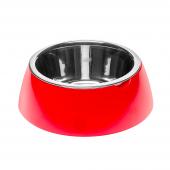 Ferplast JOLIE М металическая миска на пластиковой подставке, красная, 20 х 6,7 см, 0,85 л