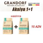 Grandorf Holistic & Hypoallergenic İndoor сухой корм для взрослых кошек 4 вида мяса от 1 года 400 г + 1 в подарок