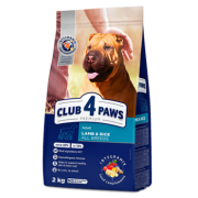 Club 4 paws гипоаллергенный сухой корм для взрослых собак с ягненком и рисом (на развес)