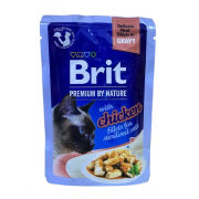 Brit Premium,влажный корм для стерилизованных кошек с курицей в соусе 85 г
