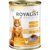 Royalist консервы для взрослых кошек мясные кусочки в соусе с курицей, 400 г